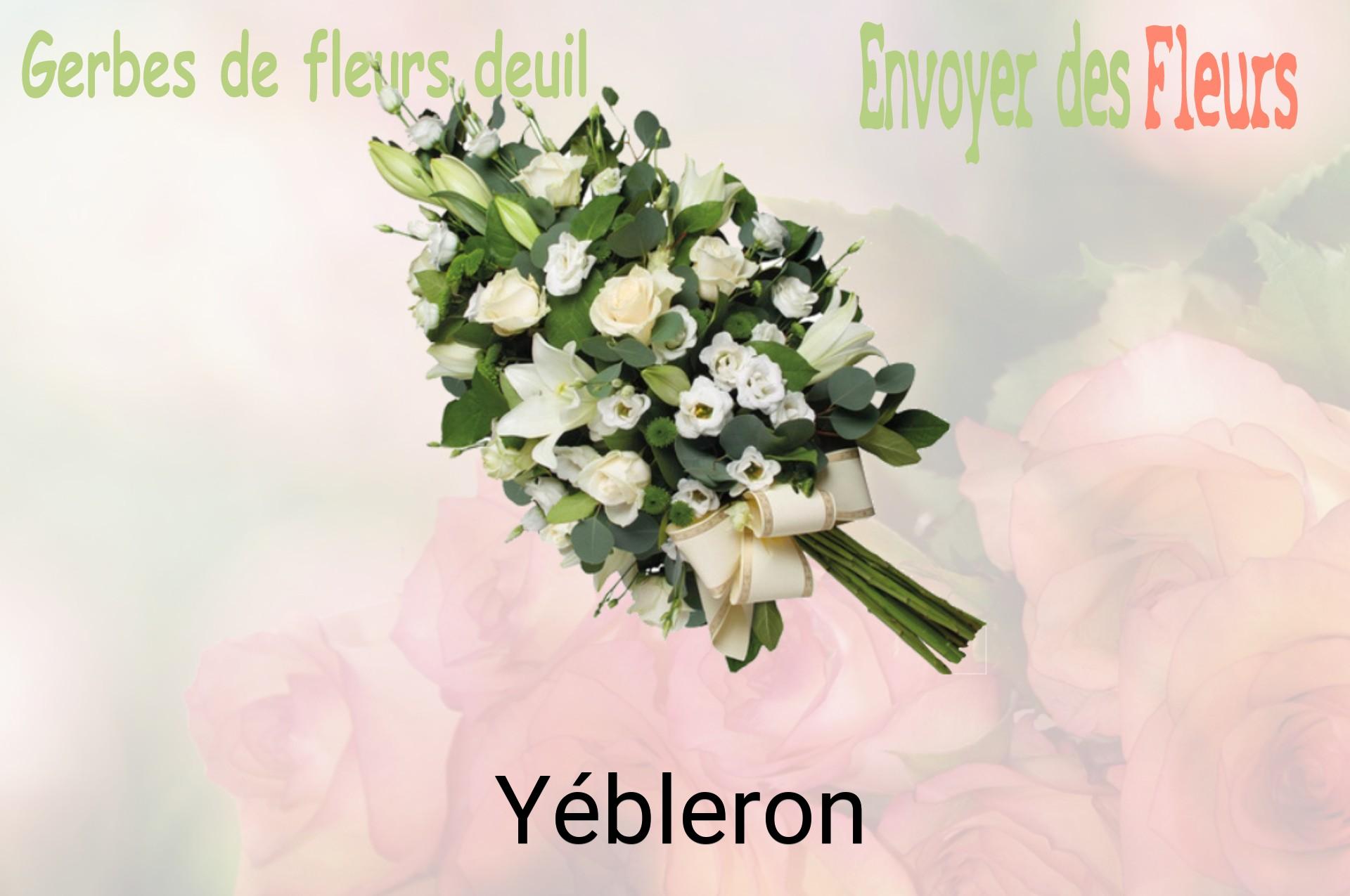 Gerbe de fleurs de deuil livrée à Yébleron